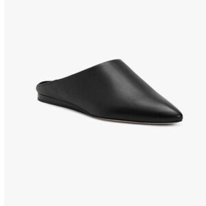 NWOB VINCE Black Leather Cayslip Flat Mules size 11M women slip on